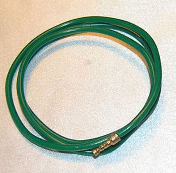 Dollhouse Miniature Green Garden Hose W/Nozzle